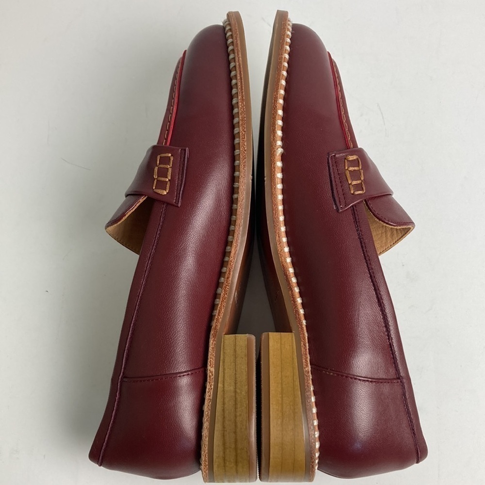 FOGEENA Penny Matte Leather Slip On Round Toe Chunky Loafers 9 Academia Preppy - Picture 14 of 16